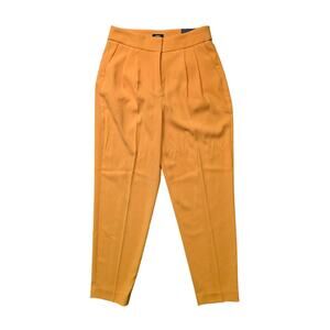 Express Stylist Super High Waisted Pleated Ankle Pant Women’s 6R Orange NWT
